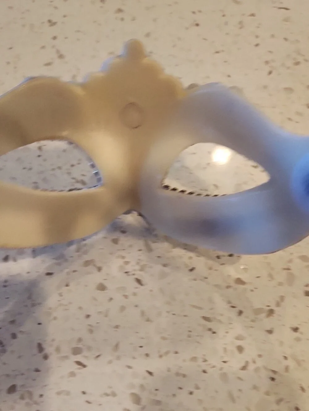 Pearl & Rhinestone Ivory Masquerade Mask